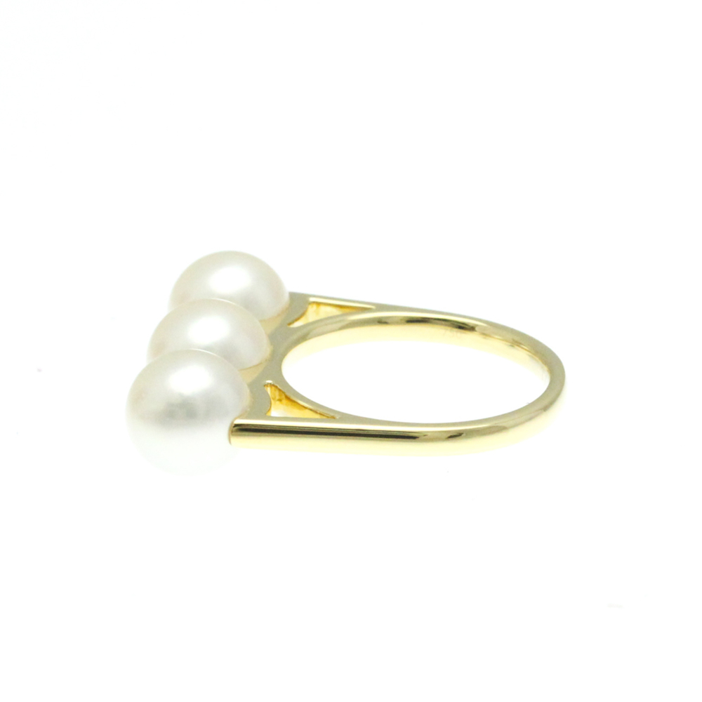 Tasaki Balance Era R-4418 Yellow Gold (18K) Fashion Pearl Band Ring Gold - Picture 2 of 9